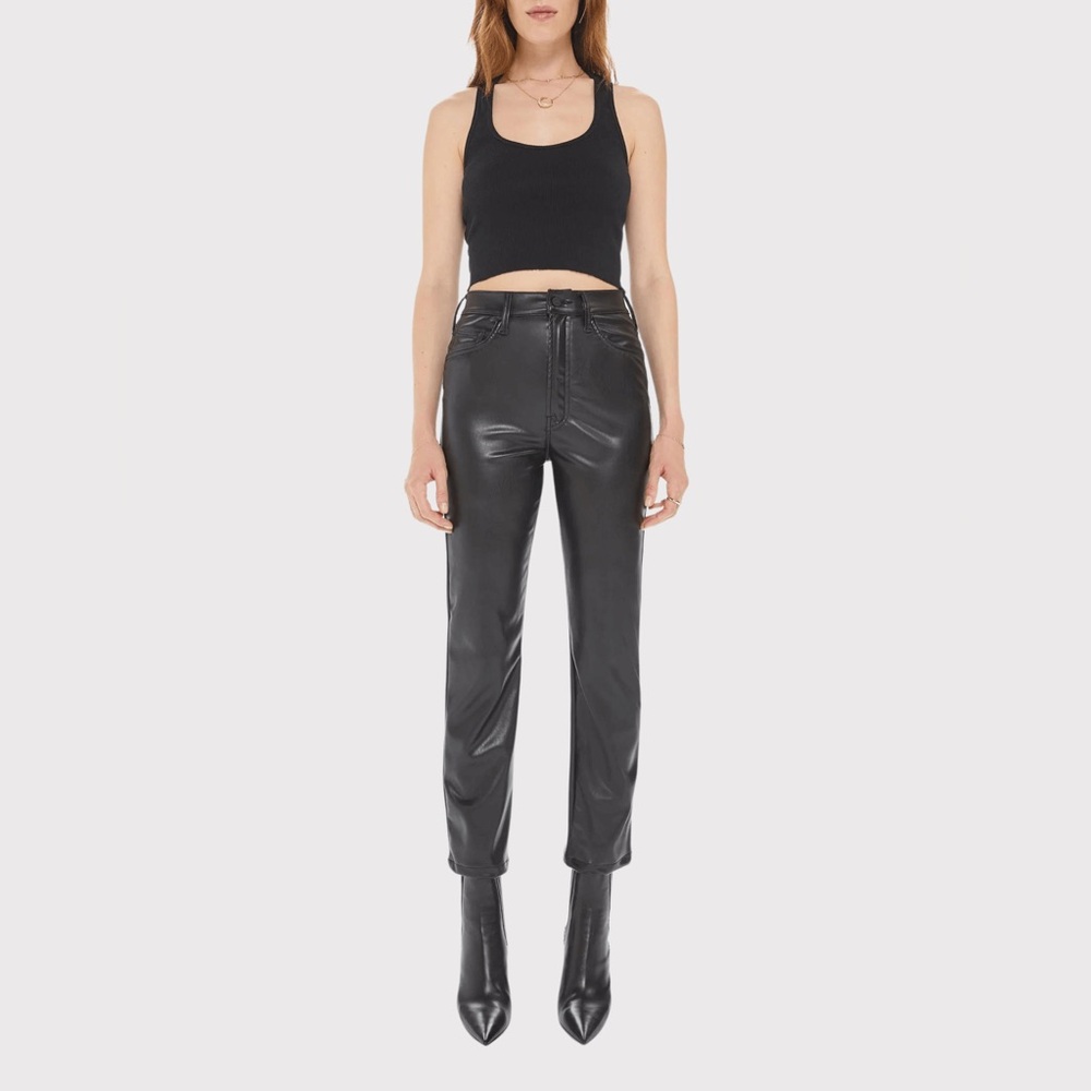 MOTHER High Waisted Rider Ankle Jean in Wax On Wax Off
